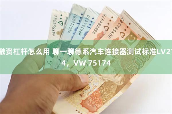 融资杠杆怎么用 聊一聊德系汽车连接器测试标准LV214，VW 75174