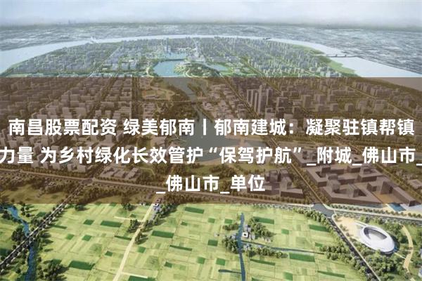 南昌股票配资 绿美郁南丨郁南建城：凝聚驻镇帮镇扶村力量 为乡村绿化长效管护“保驾护航”_附城_佛山市_单位