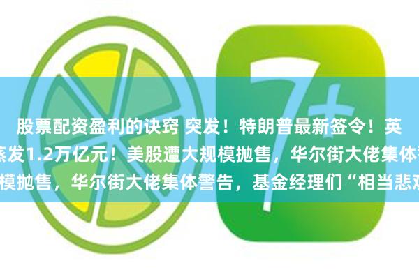 股票配资盈利的诀窍 突发！特朗普最新签令！英伟达盘后大跌，市值蒸发1.2万亿元！美股遭大规模抛售，华尔街大佬集体警告，基金经理们“相当悲观”