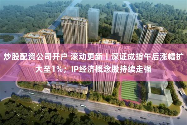 炒股配资公司开户 滚动更新丨深证成指午后涨幅扩大至1%；IP经济概念股持续走强