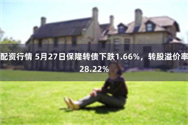 配资行情 5月27日保隆转债下跌1.66%，转股溢价率28.22%