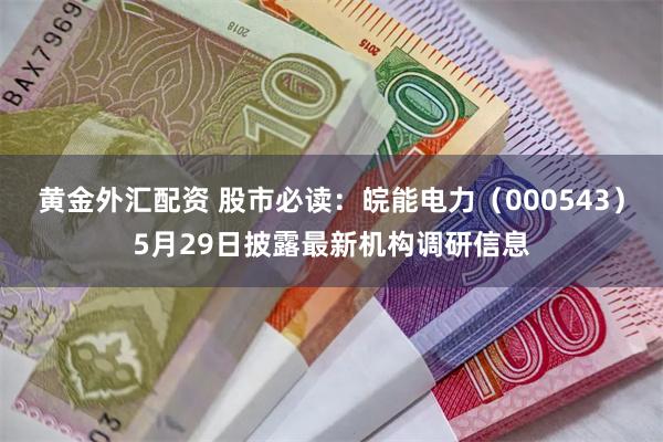 黄金外汇配资 股市必读：皖能电力（000543）5月29日披露最新机构调研信息