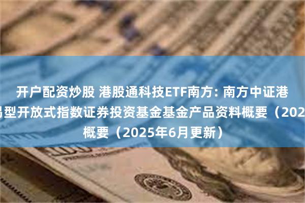 开户配资炒股 港股通科技ETF南方: 南方中证港股通科技交易型开放式指数证券投资基金基金产品资料概要(2025年6月更新)