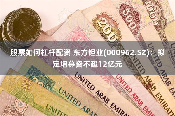 股票如何杠杆配资 东方钽业(000962.SZ)：拟定增募资不超12亿元
